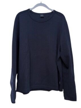 Boss Hugo Boss crew neck cotton sweater navy blue men's size L